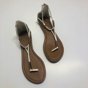 Charming Charlie White & Gold Sandals